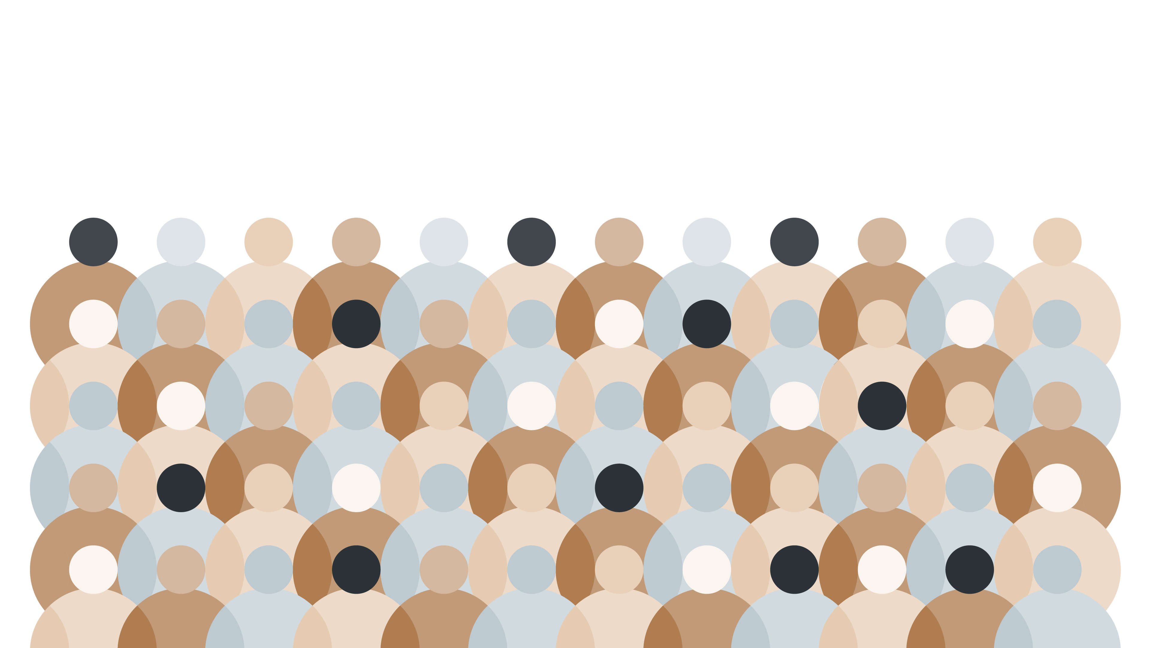 Figurer som fremstiller mennesker i en flokk 